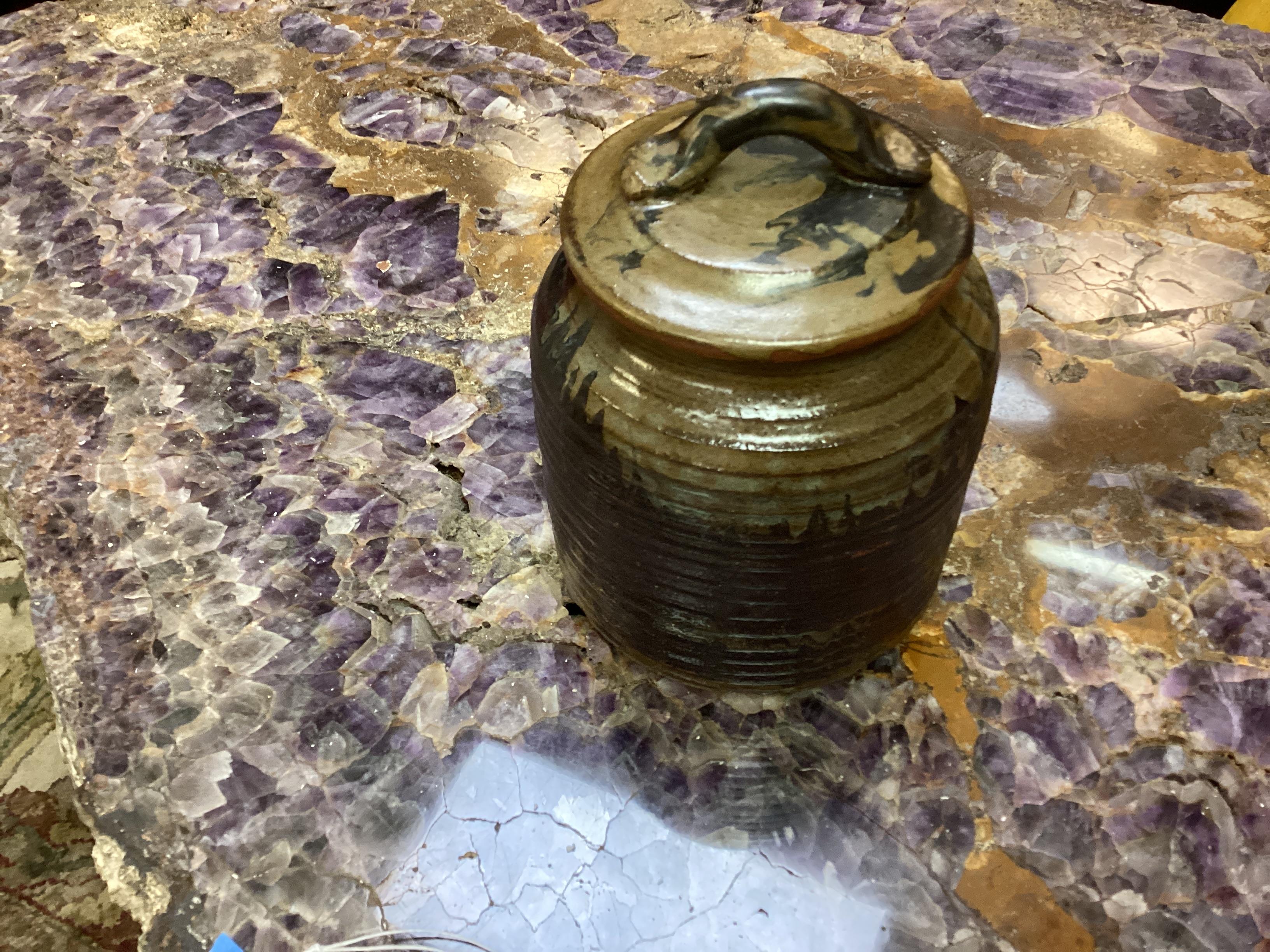 Recipiente de cerámica Studio Pottery con forma de jarra de agua japonesa siglo XX en venta