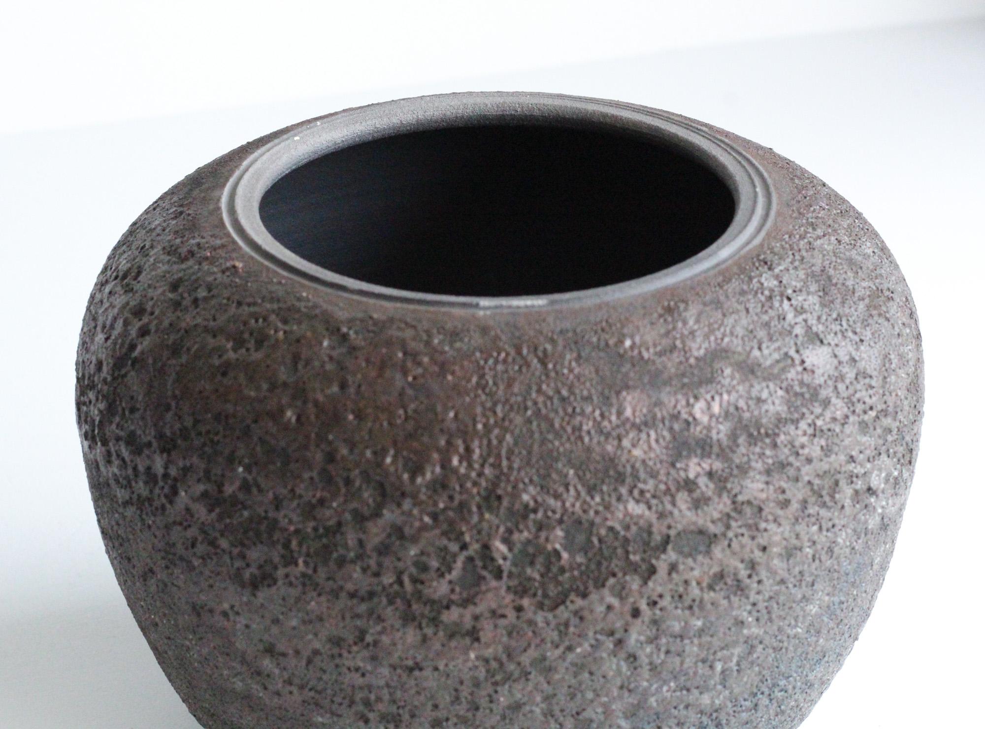 Studio Pottery Vessel Volcanic Glaze 2