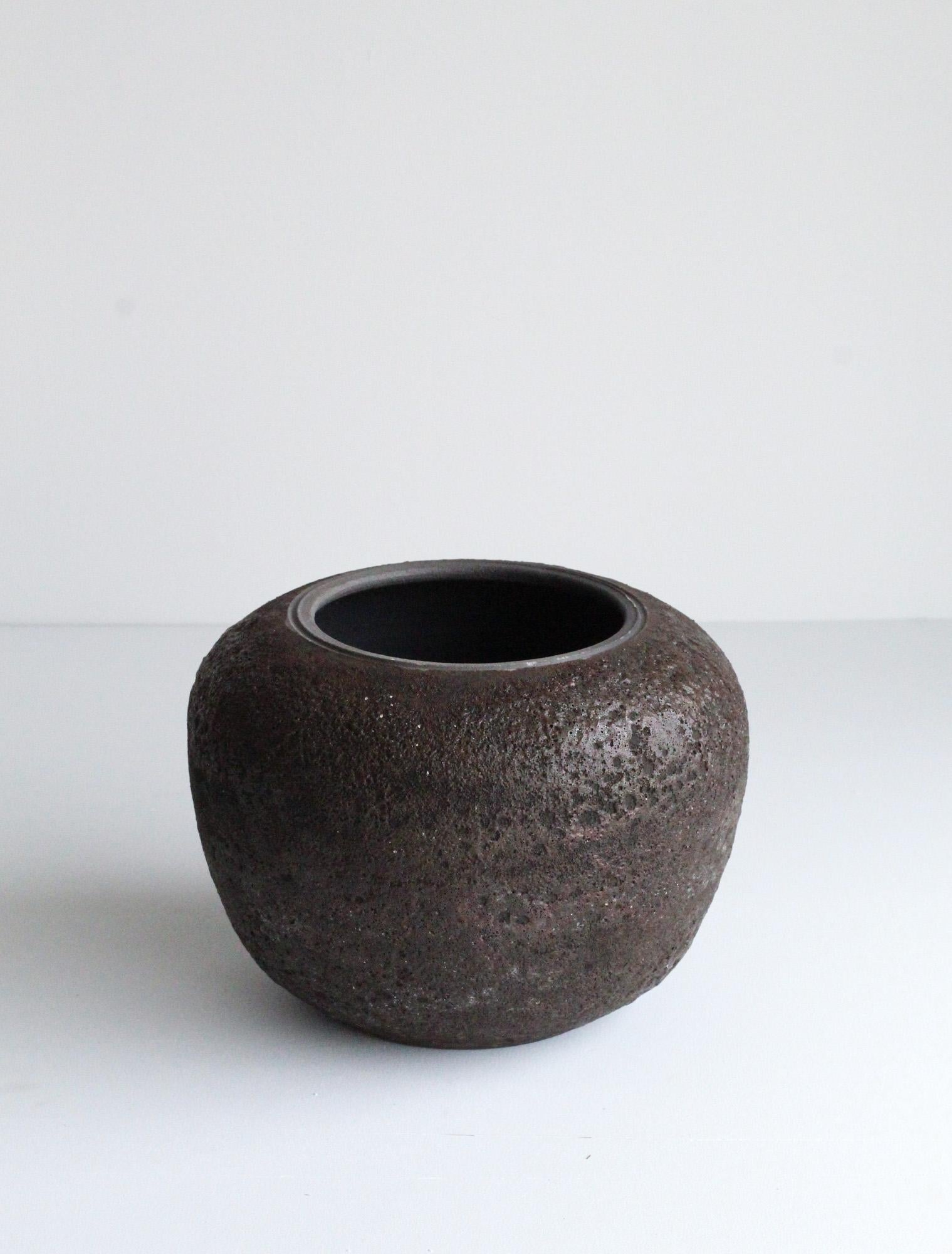 Post-Modern Studio Pottery Vessel Volcanic Glaze