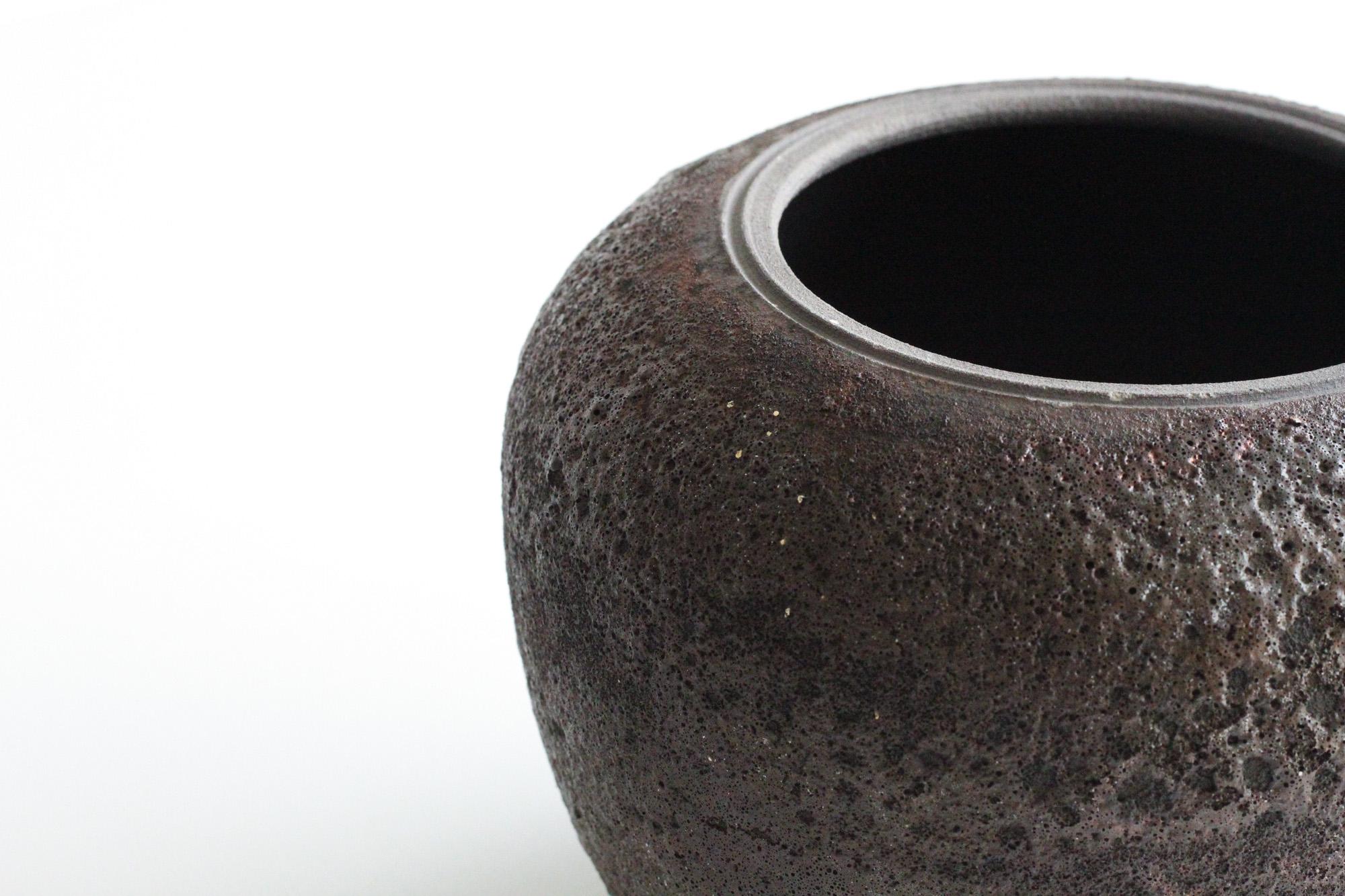 Ceramic Studio Pottery Vessel Volcanic Glaze