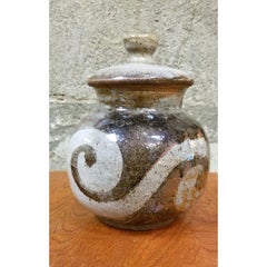 Studio Pottery Vessel with Lid by Herman Volz