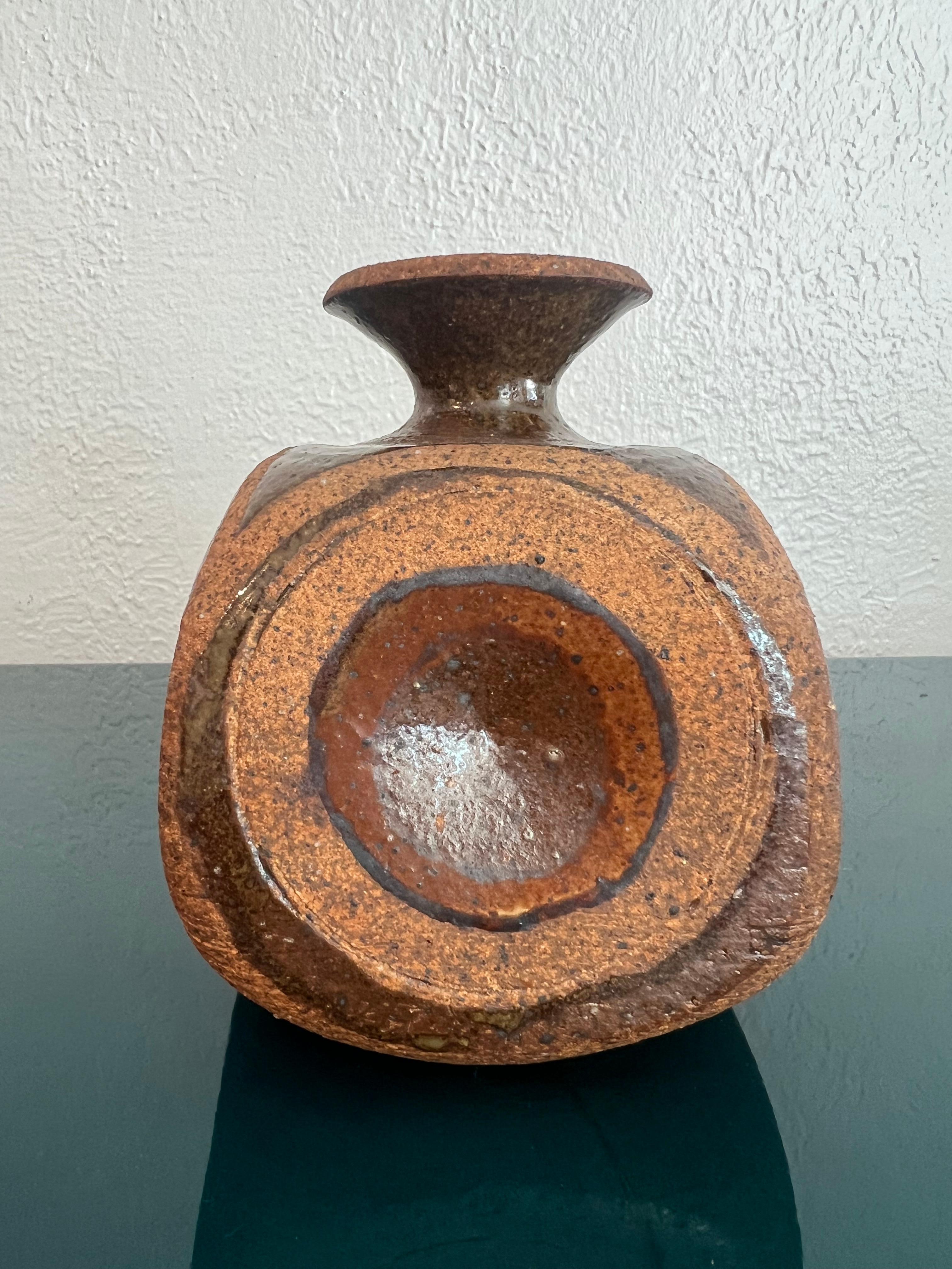 Mid-Century Modern Vase en pot à herbes de Studio Pottery en vente