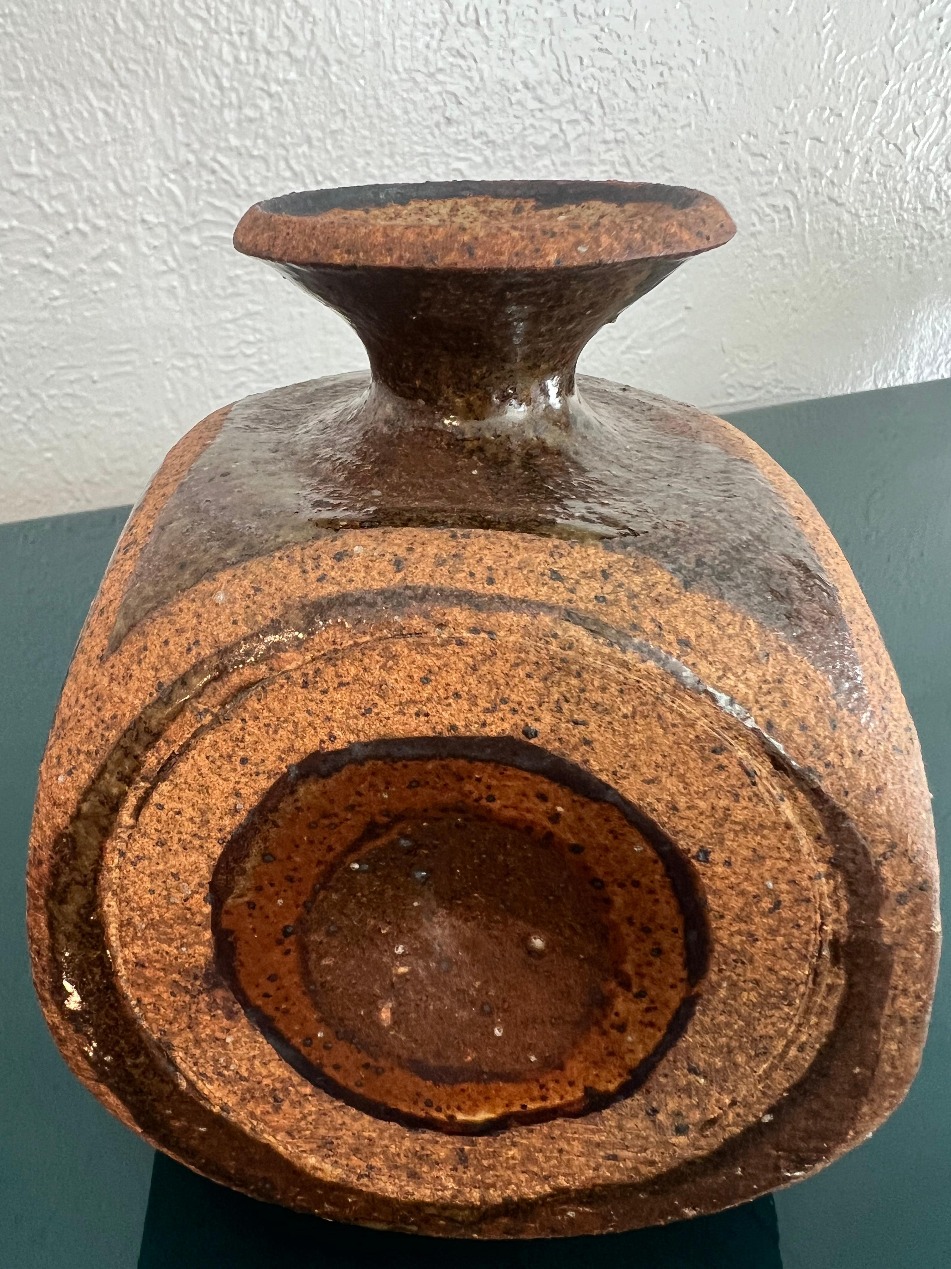 Clay Studio Pottery Weed Pot Vase For Sale