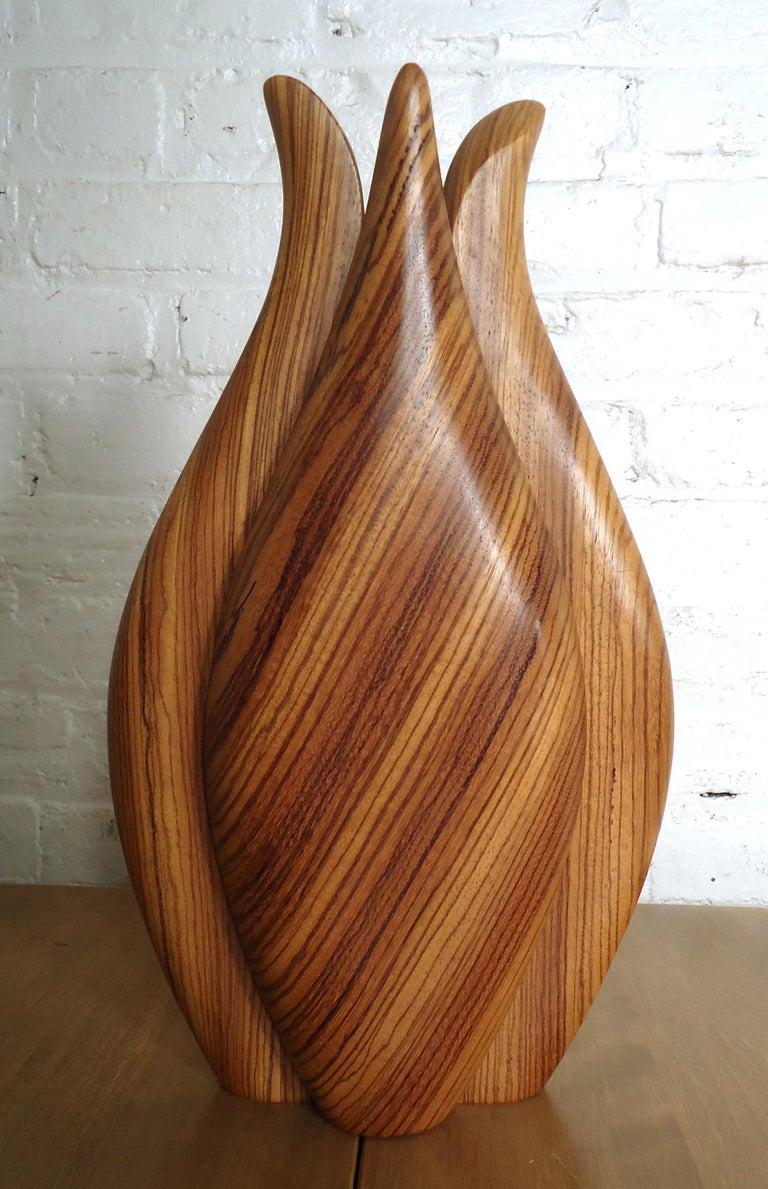 Studio Quality Teak Vase For Sale at 1stDibs