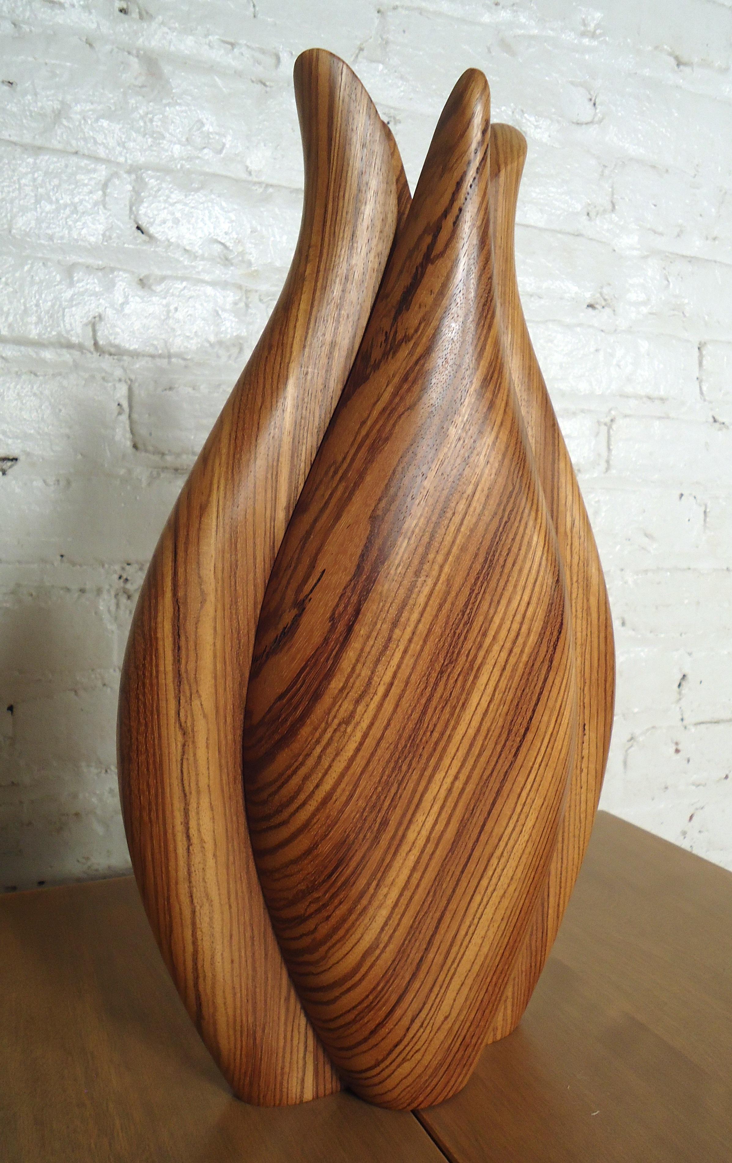 Modern Studio Quality Teak Vase