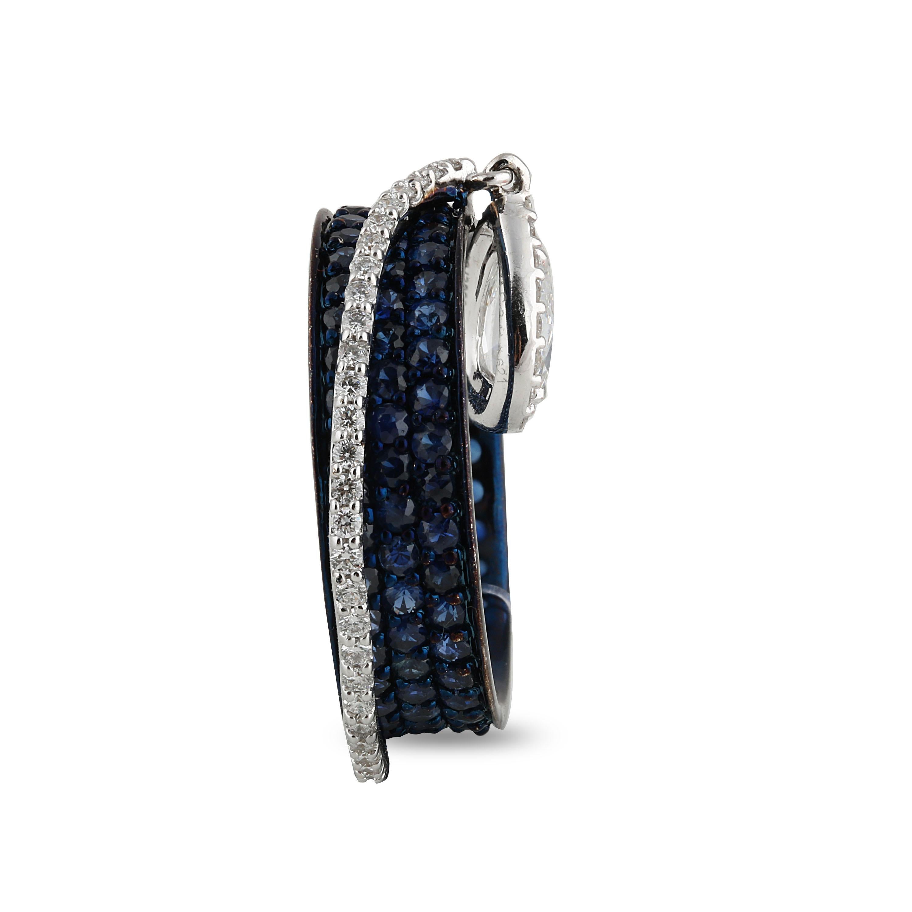 Contemporary Studio Rêves 0.64 Carat Rose Cut Band Ring in 18 Karat White Gold