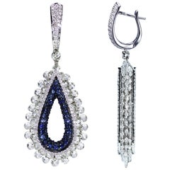 Studio Rêves 18 Karat Diamonds and Blue Sapphire Award Winning Earrings