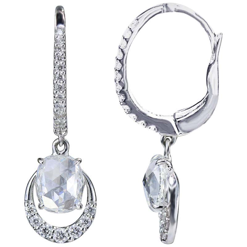 Diamond, Pearl and Antique Dangle Earrings - 5,436 For Sale at 1stdibs ...