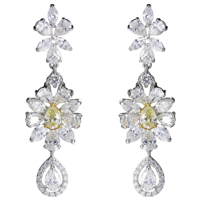 Diamond, Pearl and Antique Chandelier Earrings - 1,091 For Sale at ...