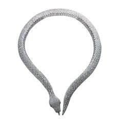 Studio Rêves 18 Karat White Gold Marquise Snake Spring Necklace