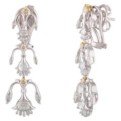 Studio Rêves 2.50 Carat Diamond Dangling Earrings in 18 Karat Gold