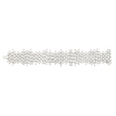 Studio Rêves Celestial Cascade Bracciale tennis con diamanti baguette in oro 18 carati