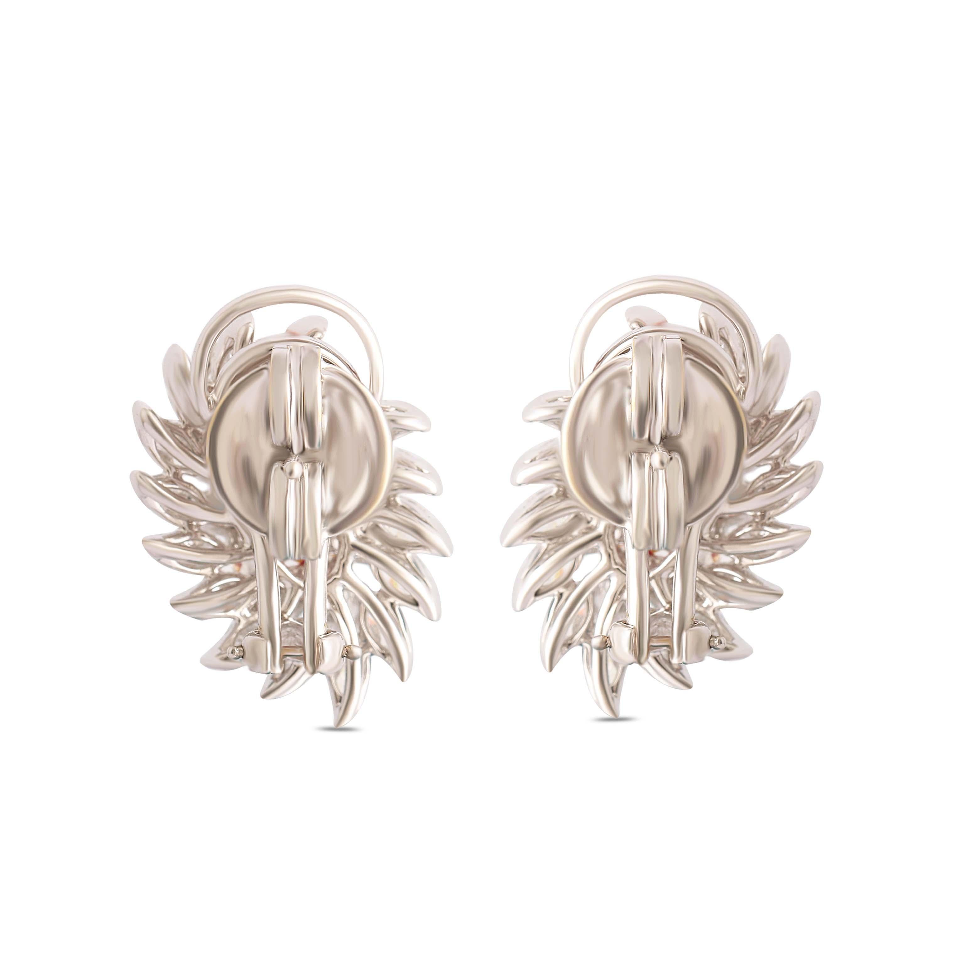 Studio Rêves - Boucles d'oreilles en or 18 carats avec diamant marquise et rubis poire en vente 3