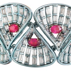 Bracciale tennis “Crimson Veil” di Studio Rêves con rubini e diamanti, in titanio
