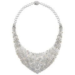 Studio Rêves Diamond Floral Carpet Necklace in 18 Karat Gold