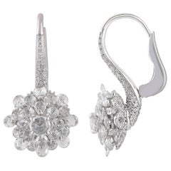 Studio Rêves Diamond Lever-Back Earrings in 18 Karat White Gold