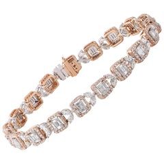 Studio Rêves Diamond Mosaic Tennis Bracelet in 18 Karat Gold