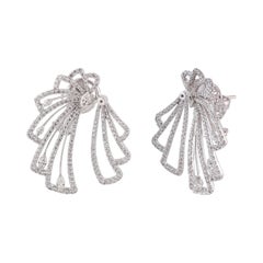 Studio Rêves Fireworks Diamond Stud Earrings in 18 Karat White Gold
