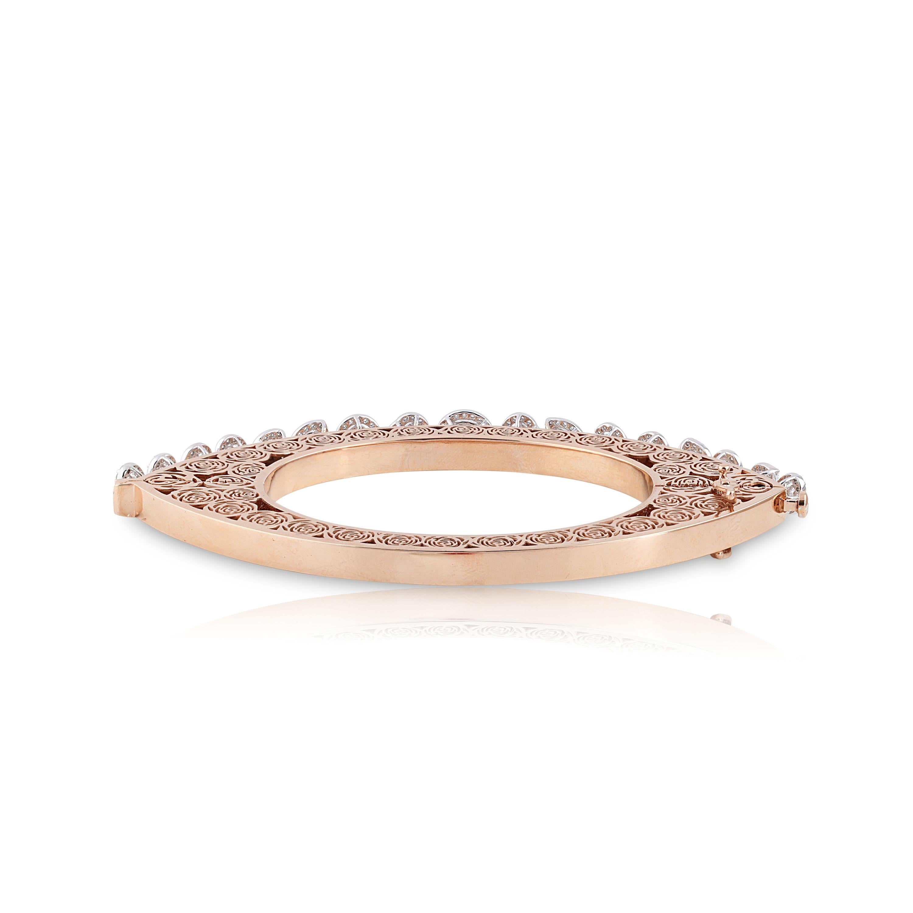 Studio Rêves Diamonds and Filigree Bracelet in 18 Karat Gold 3