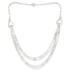 Studio Rêves Eternal Cascade Baguette Diamond Necklace in 18kt White Gold Studio Rêves Eternal Cascade Baguette Diamond Necklace in 18kt White Gold