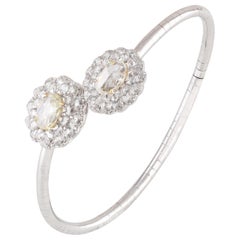 Studio Rêves Floral Rose Cut Diamond Bracelet in 18 Karat Gold
