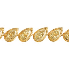 Bracciale Tennis con diamanti gialli “Golden Cascade” di Studio Rêves, in oro giallo 18 carati