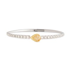 Studio Rêves "Golden Glow" Armband aus gelber Birne und weißen Diamanten in 18k Gold