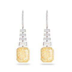 Studio Rêves Golden Radiance Diamanttropfenohrringe aus 18 Karat Gold in Kaskadenform