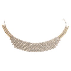 Studio Rêves Honey Comb Inspired Diamond Choker Necklace in 18 Karat Gold