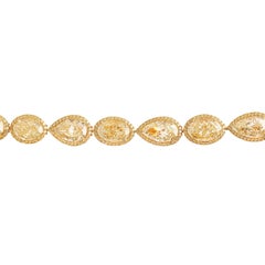 Studio Rêves Luminance Goldenes Tennisarmband aus 18 Karat Weiß- und Gelbgold