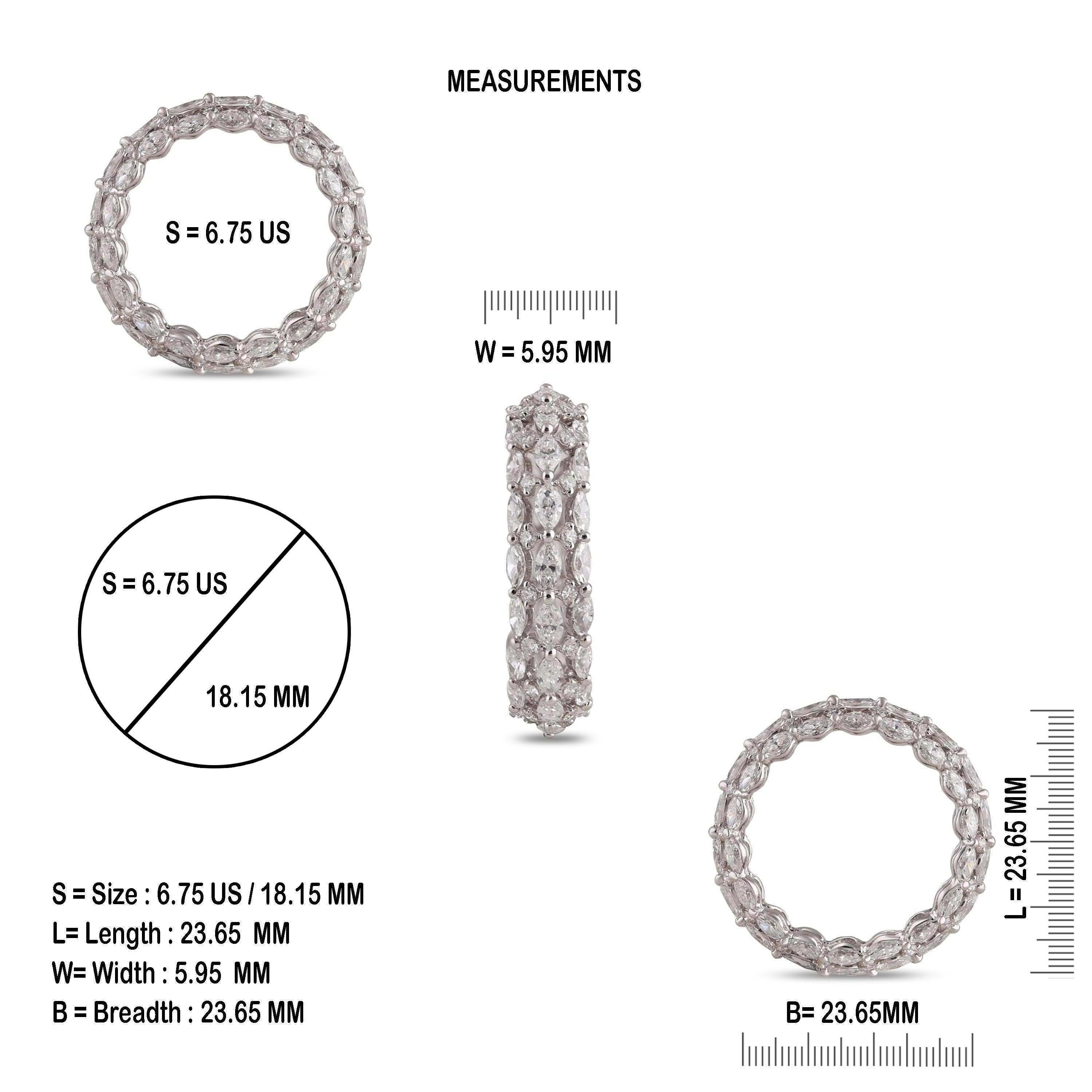 Studio Rêves Bracelet en or blanc 18 carats, diamant marquise et diamant rond blanc Neuf - En vente à Mumbai, Maharashtra