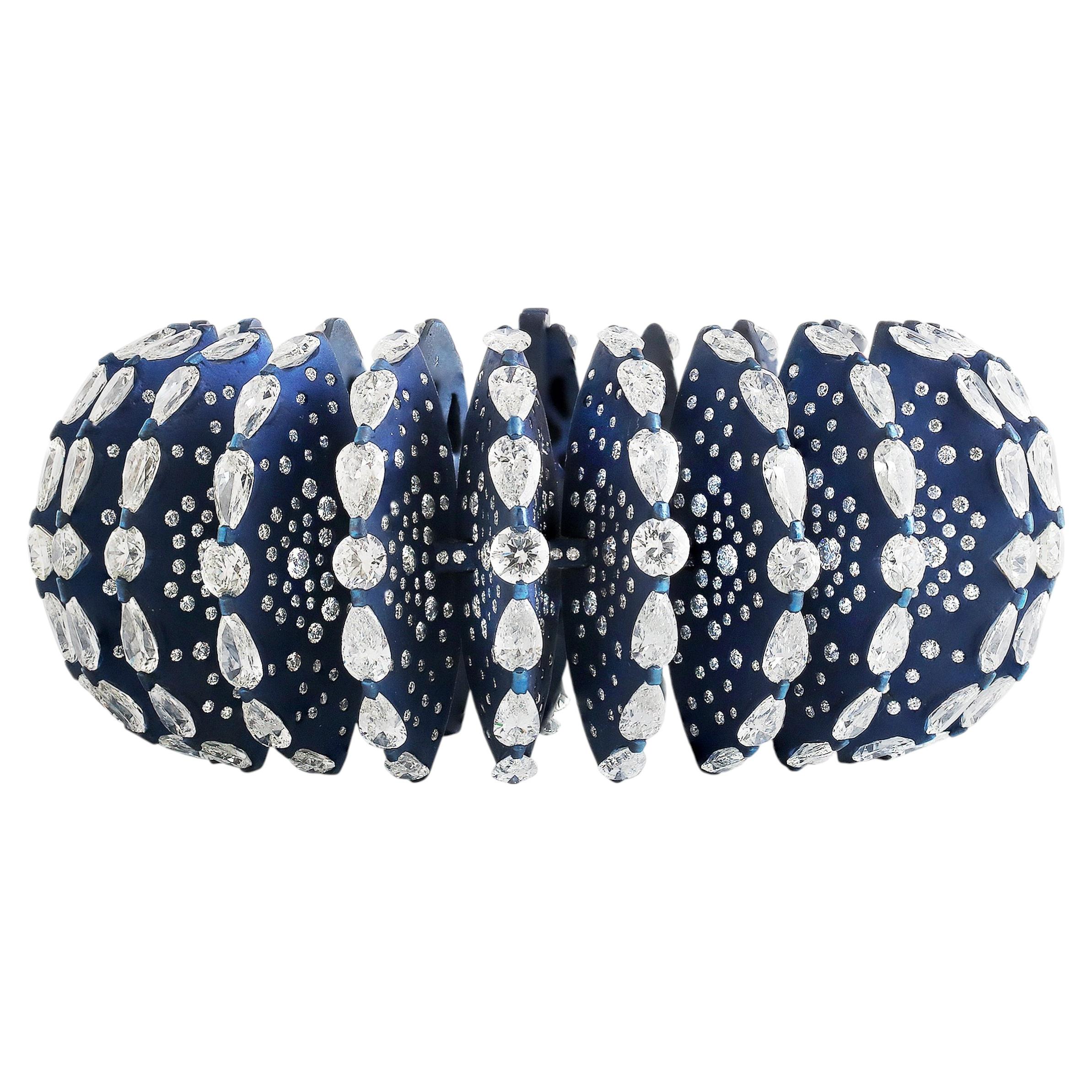 Studio Rêves Bracelet en diamant Midnight Constellation en titane