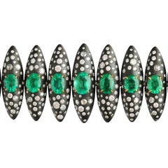 Studio Rêves Midnight Constellation Emerald Bracelet in Gold and Titanium