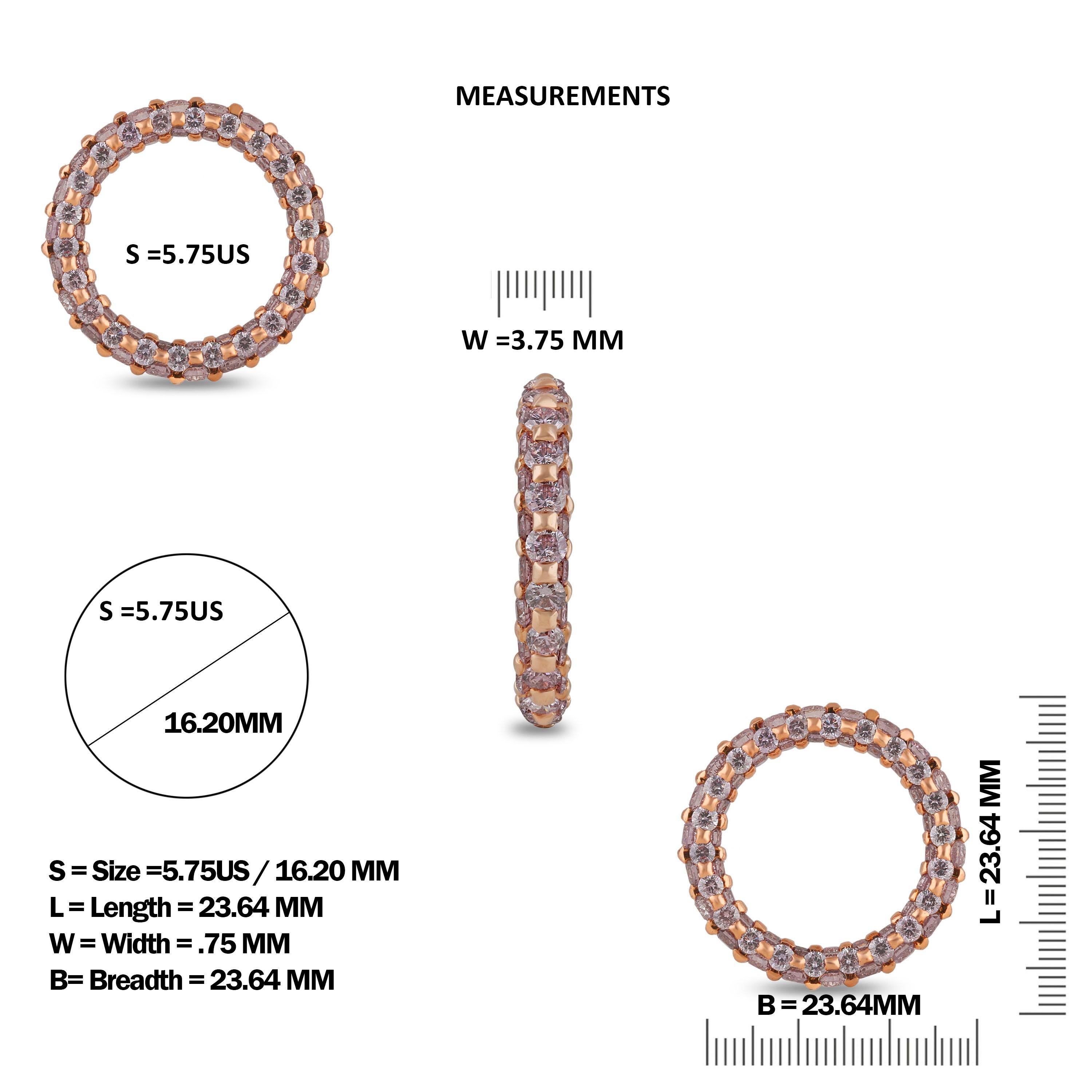 Moderno Studio Rêves Pink Diamond con borchie a forma di rosa in oro rosa 18 carati in vendita