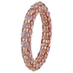 Studio Rêves Pink Diamond Studded Rosy Band in 18K Rose Gold