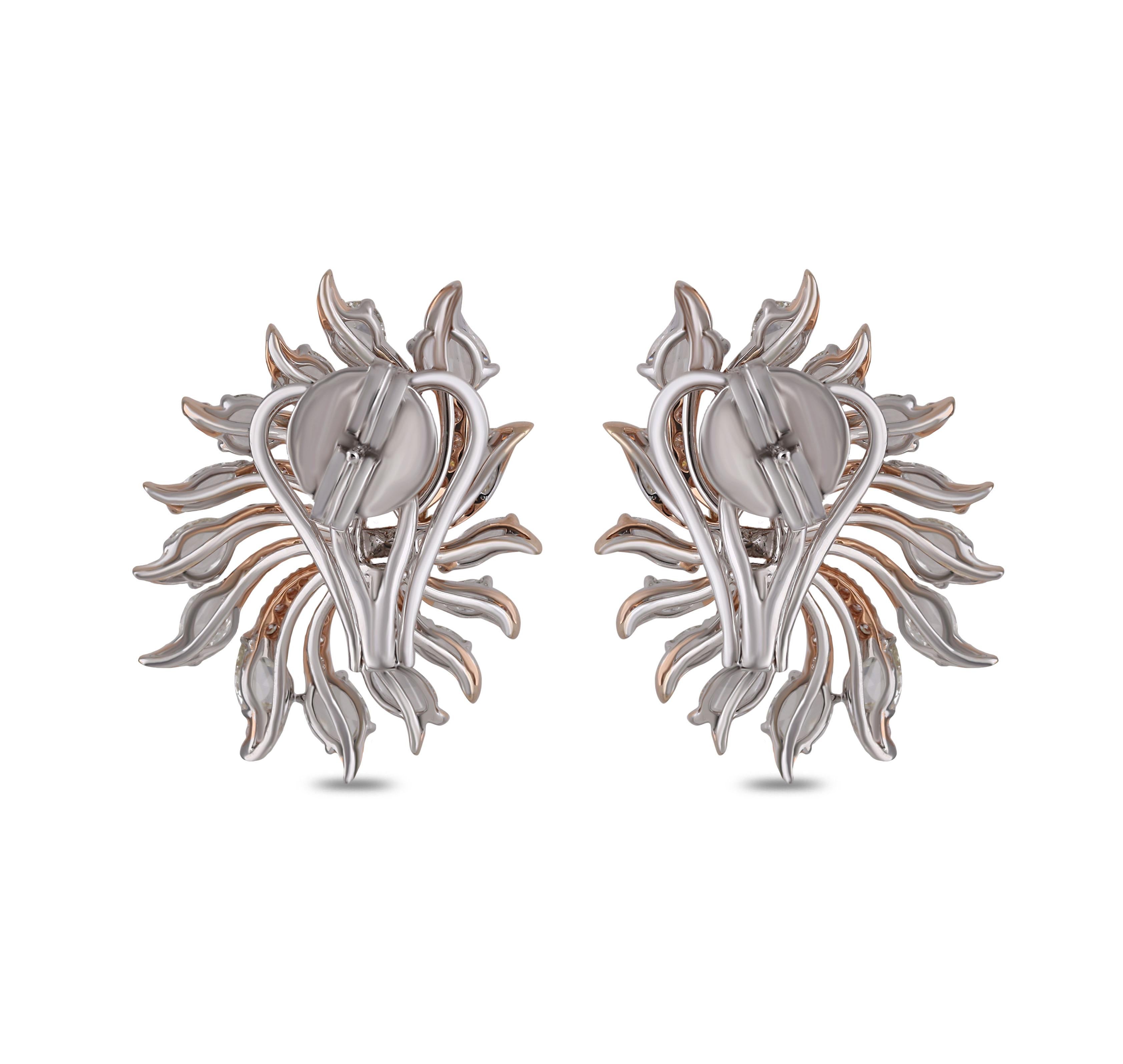 Studio Rêves Rosecut Floret Orecchini con perno in oro 18 carati in vendita 2
