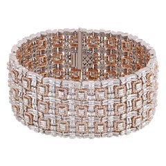 Studio Rêves Symmetrically Designed Tennis Bracelet in 18 Karat Gold