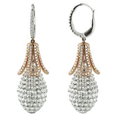 Studio Rêves Tulip Pineapple Drop Earrings in 18 Karat Gold