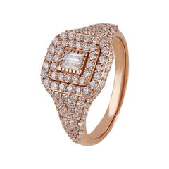 Studio Rêves White Diamond Ring in 18 Karat Rose Gold