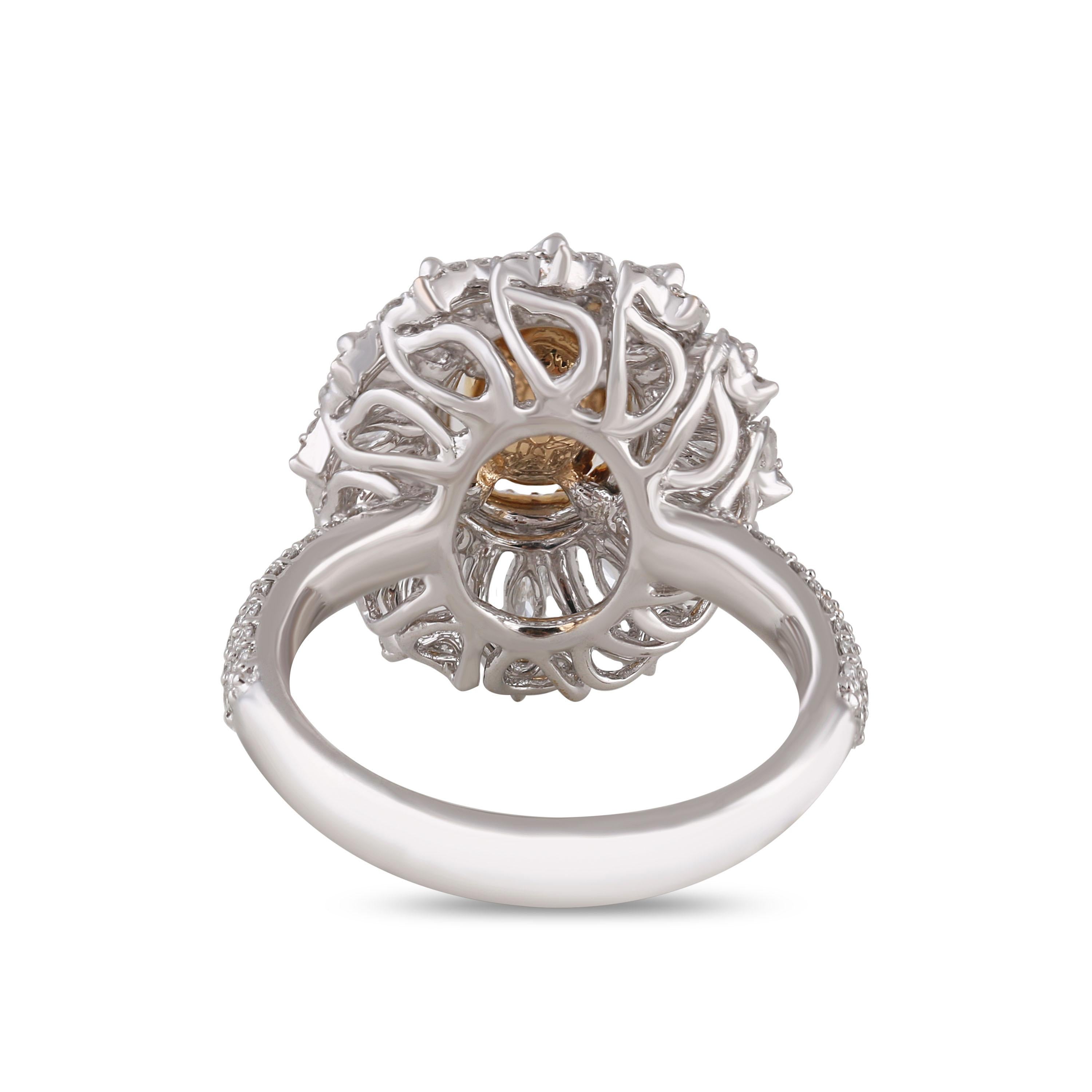 Studio Rêves Yellow Diamond Sunrays Ring in 18 Karat Gold 1
