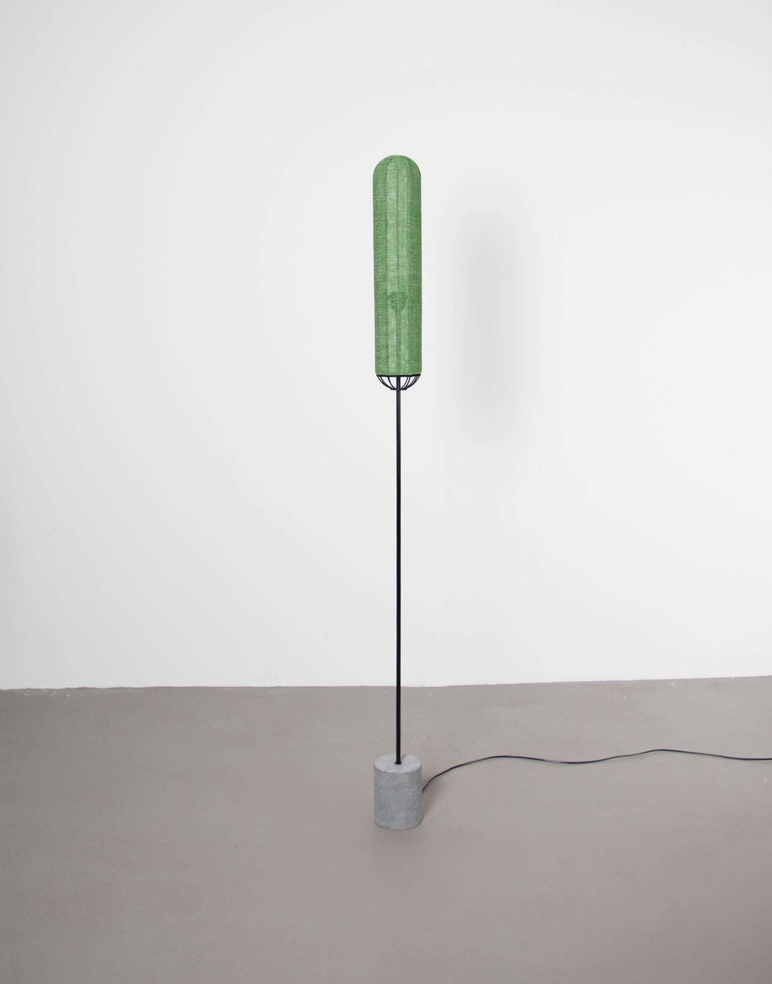 Urchin Floor Lamp Nr 2 - Green - Mixed Media Art by Studio Rik ten Velden