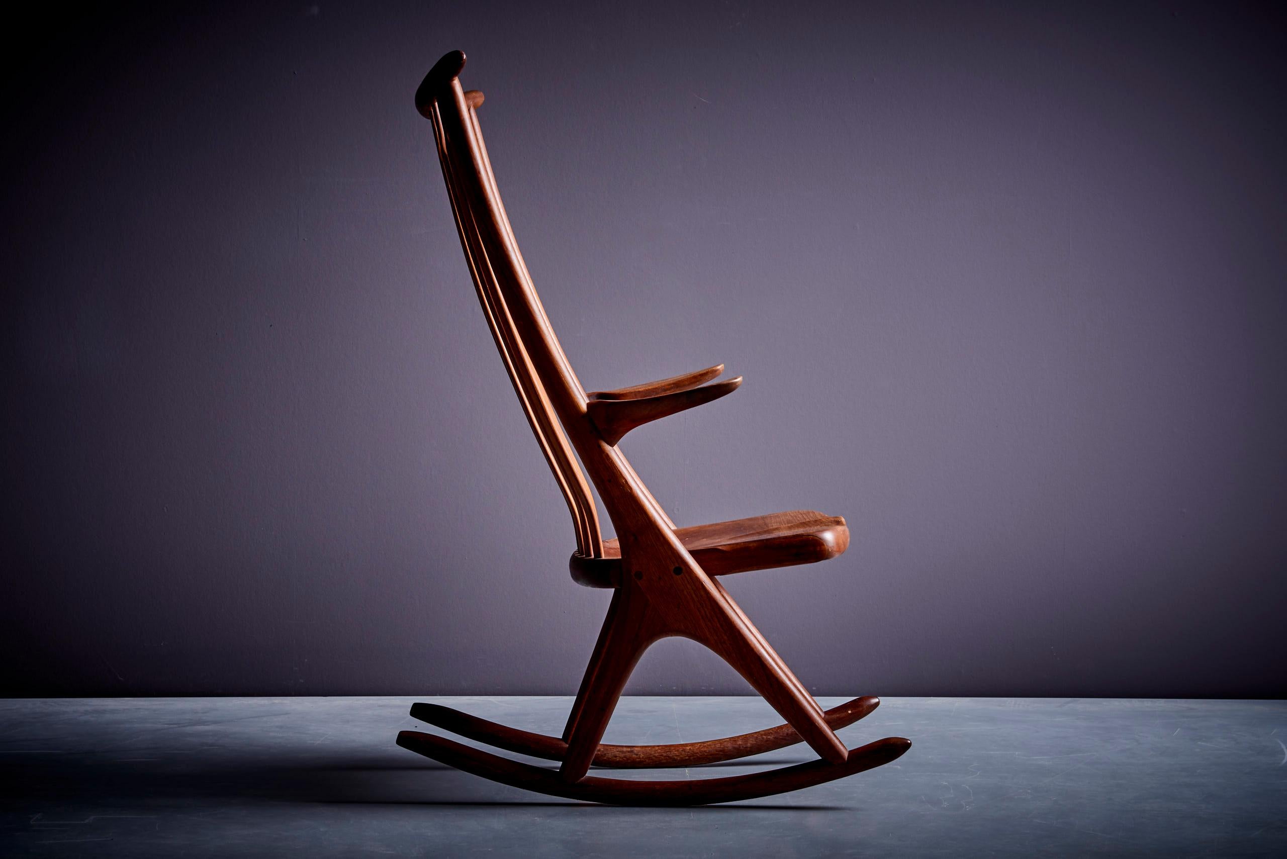American Studio Rocking Chair by Richard Harrison, US, 1960s For Sale
