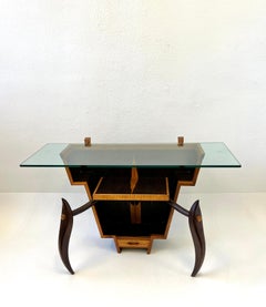 Table console Studio Rosewood & Glass