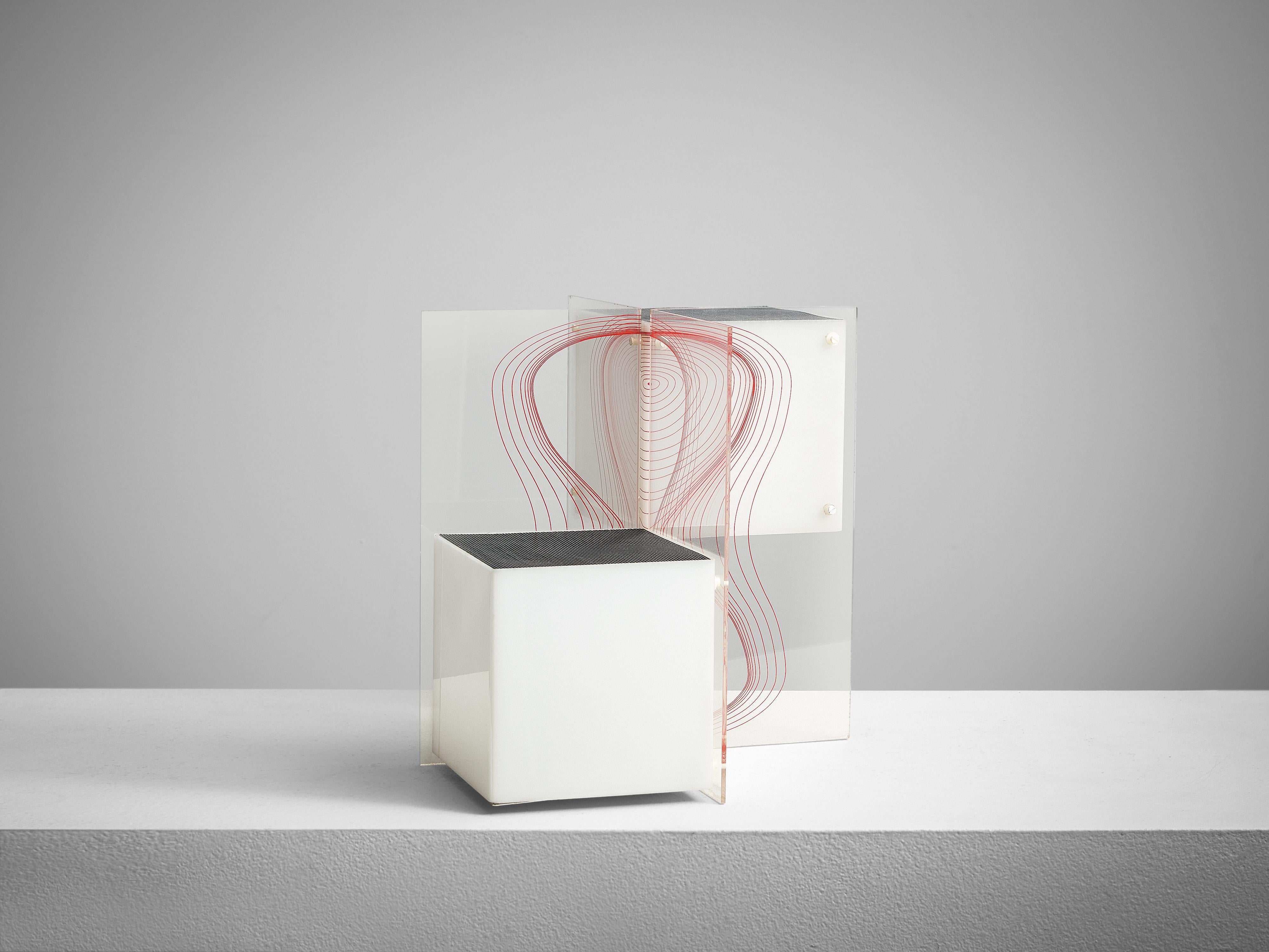 Studio Salvatori for Sormani Table Lamp ‘Cartesio’ in Plexiglass 1