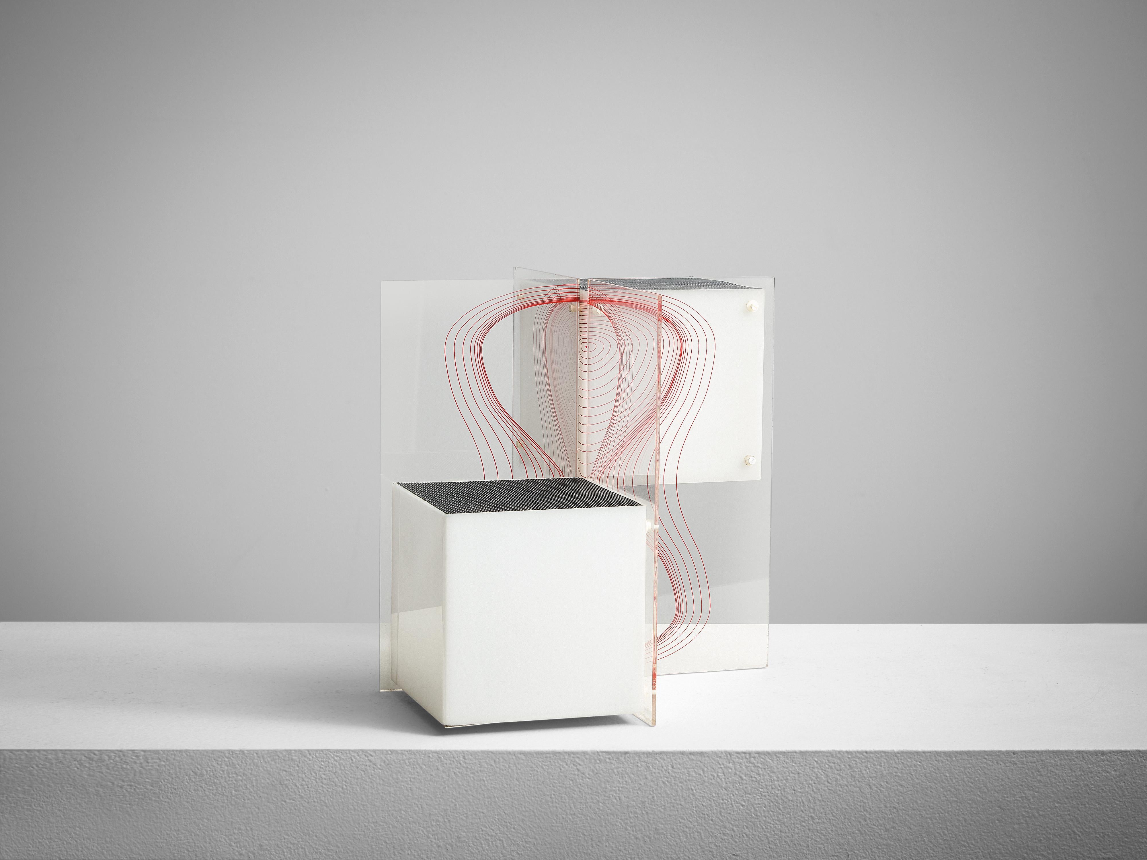 Metal Studio Salvatori for Sormani Table Lamp ‘Cartesio’ in Plexiglass