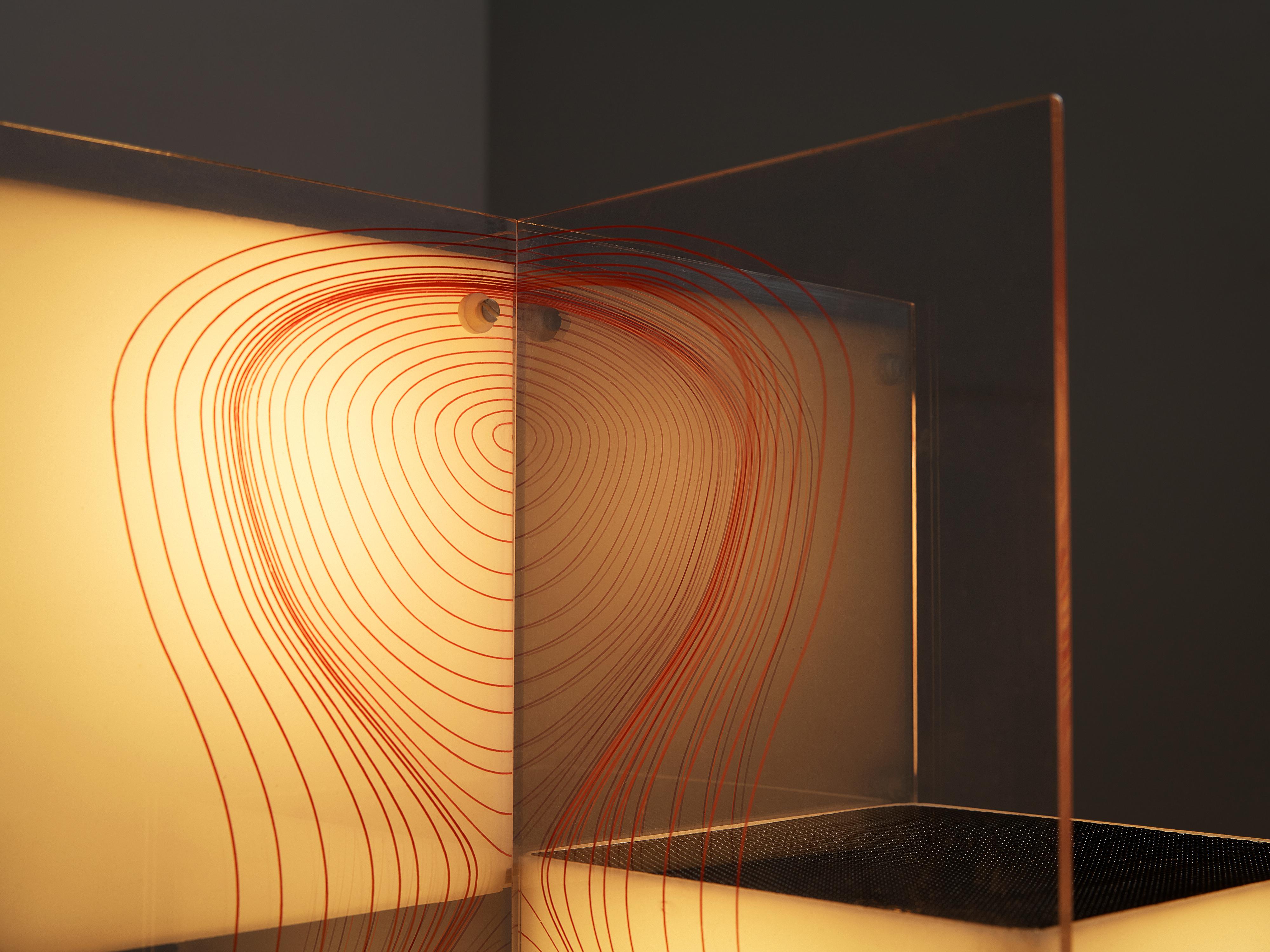 Studio Salvatori for Sormani Table Lamp ‘Cartesio’ in Plexiglass In Good Condition In Waalwijk, NL