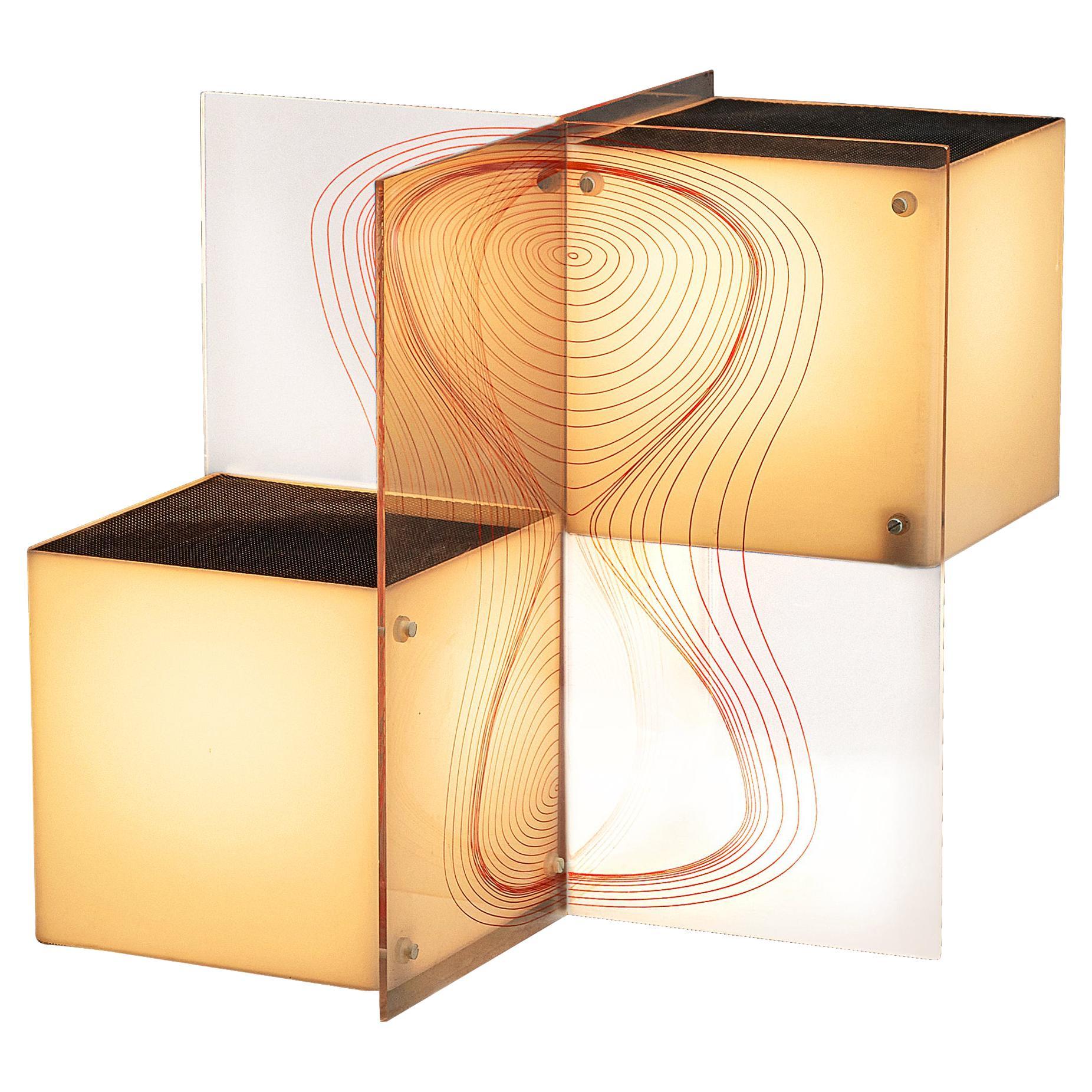 Studio Salvatori for Sormani Table Lamp ‘Cartesio’ in Plexiglass