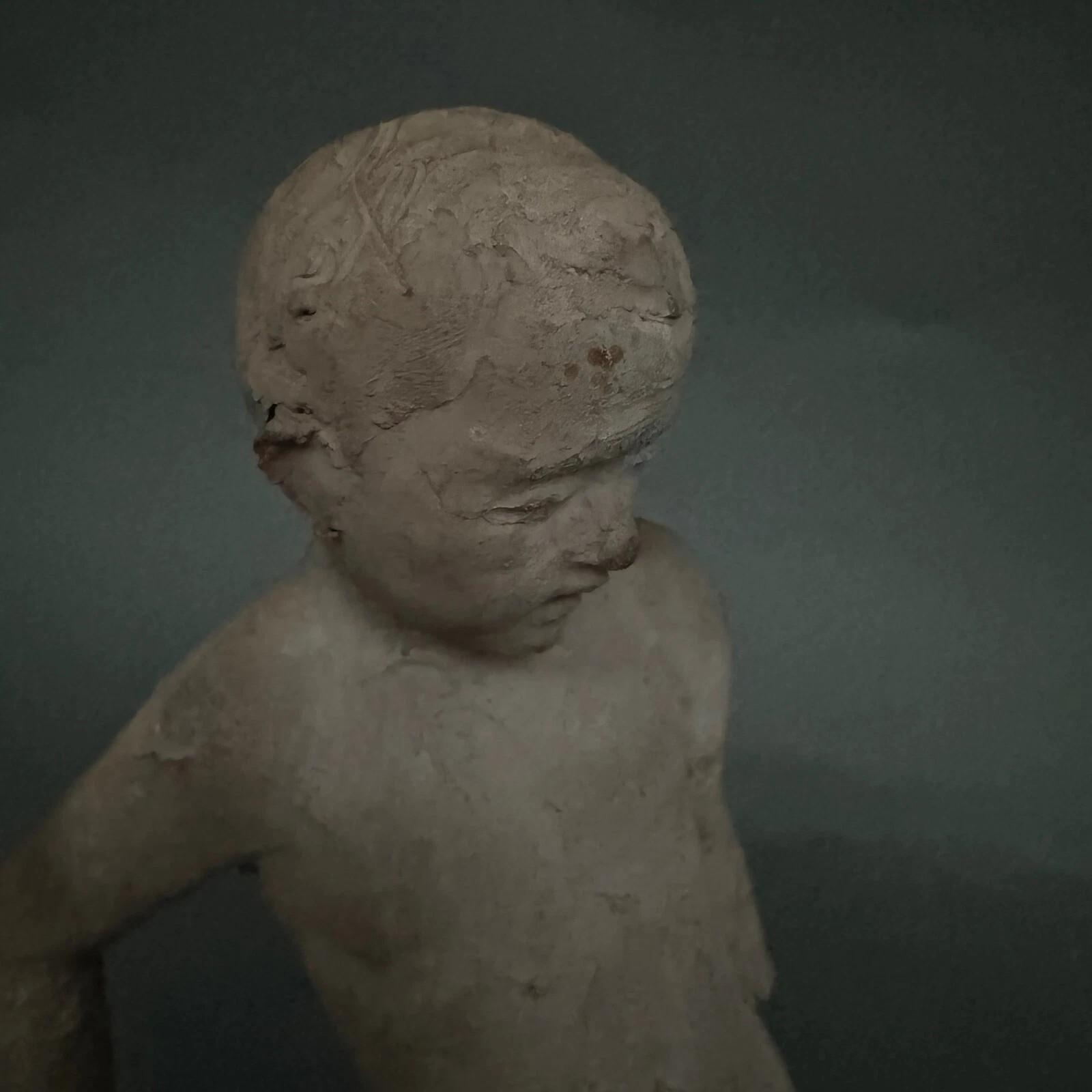 Studio sculpture by Charles Filleul – Young man in terracotta. en vente 7