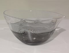 Studio Seguso Signed Latticino Murano Art Glass Bowl Limited Edition