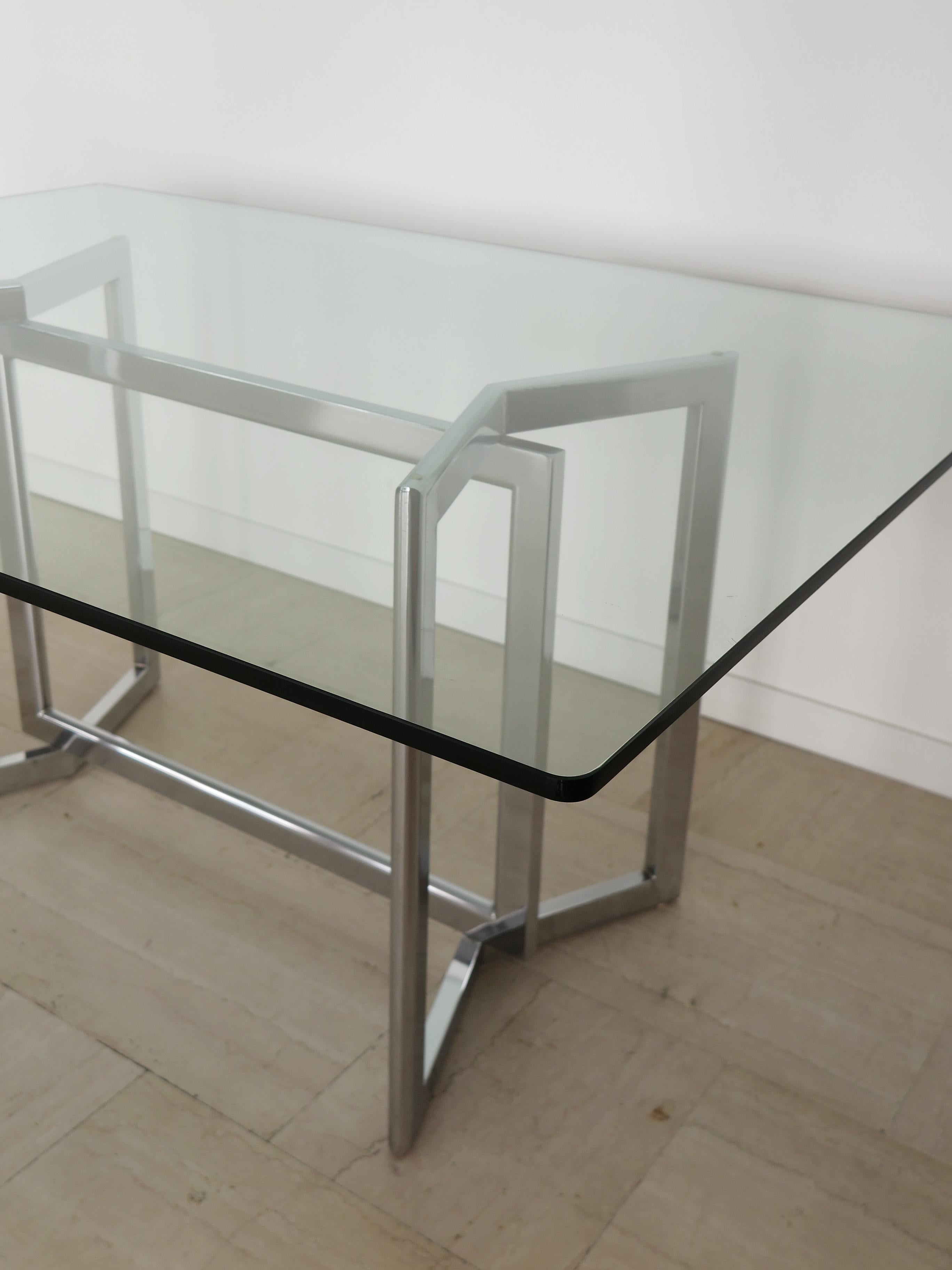 Métal Table de salle à manger italienne modèle Davide de Studio Simon pour Simon Gavina, années 1970 en vente
